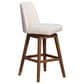 Blue River Amalie Swivel Barstool Stool with Beige Cushion in Brown Oak, , large