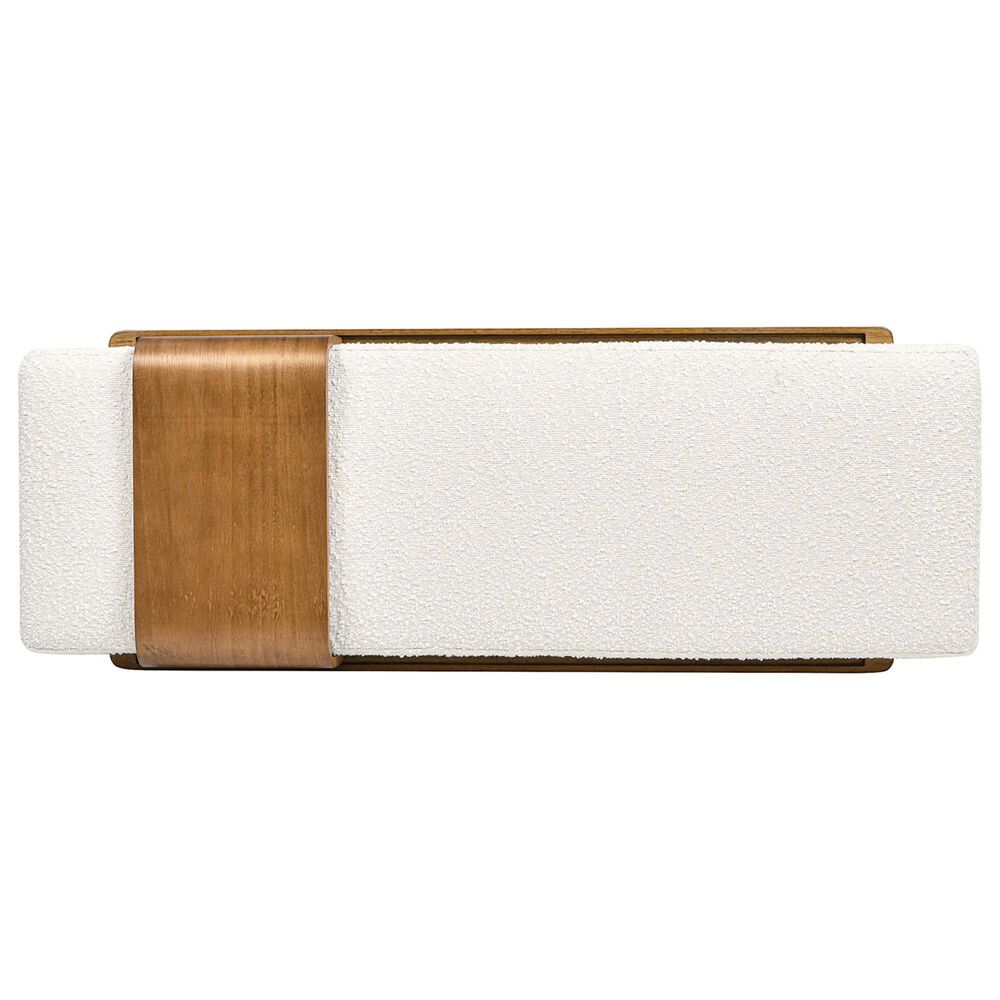 Jennifer Taylor Home Billie Modern Telephone Bench with Sliding Shelf in Natural Brown, , large