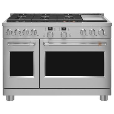 Cafe 8.25 Cu. Ft. Freestanding Dual Fuel Range with Double Oven in Stainless Steel and Brushed Stainless, , large
