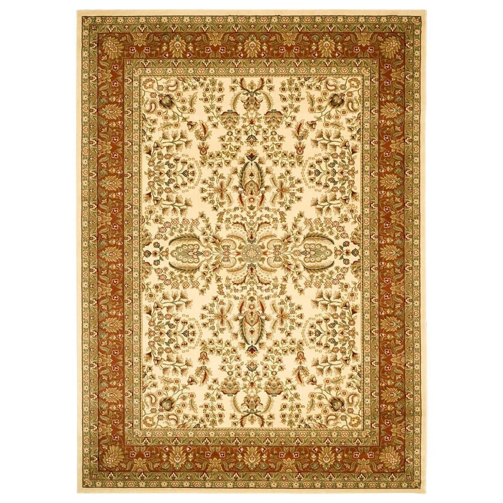Safavieh Lyndhurst LNH214 9" x 12" Ivory and Rust Area Rug, , large
