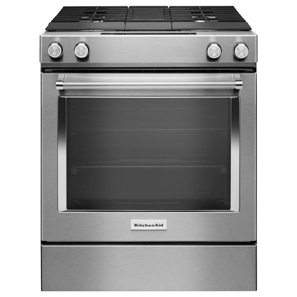 KitchenAid 6.4 Cu. Ft. Slide-In Dual-Fuel Range in Stainless Steel, , large