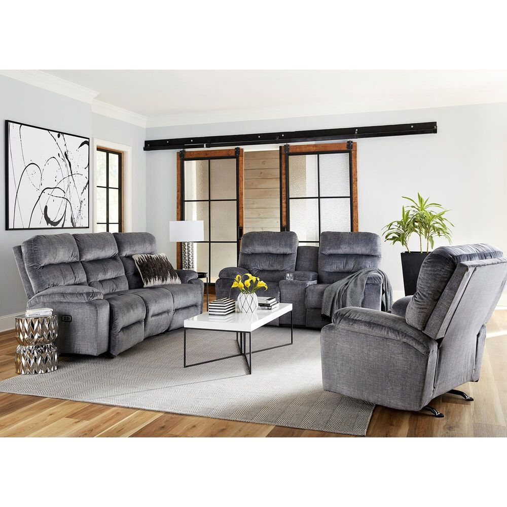 Best Home Furnishings Ryson Casual Rocker Recliner in Smoke, , large