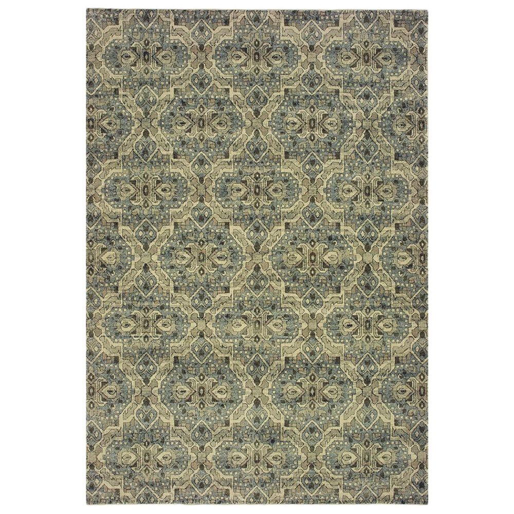 Oriental Weavers Raleigh 4927L 9"10" x 10"10" Ivory and Blue Area Rug, , large