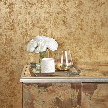 Tempaper 28 sq. ft. Distressed Gold Leaf Pearl Peel and Stick Wallpaper, , large