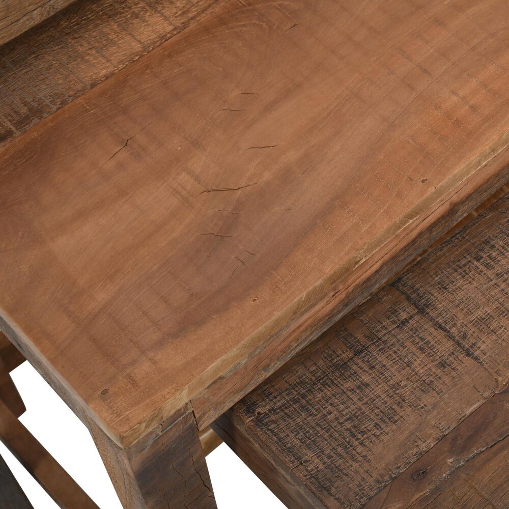 Jofran Reclamation Nesting Table in Brown &#40; Set of 3&#41;, , large