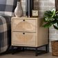 Baxton Studio Ardon 2-Drawer End Table in Light Brown and Black, , large