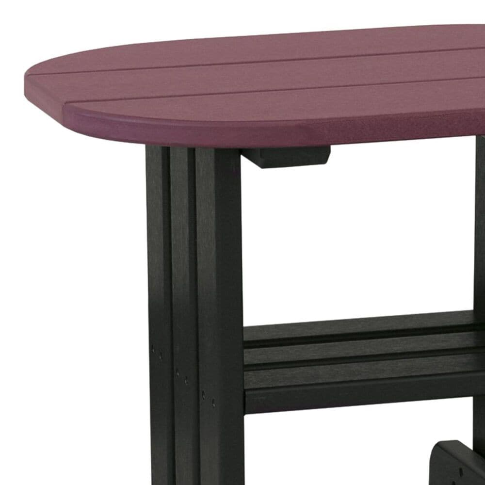 Amish Orchard Oval Outdoor End Table in Cherrywood and Black, , large