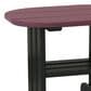 Amish Orchard Oval Outdoor End Table in Cherrywood and Black, , large