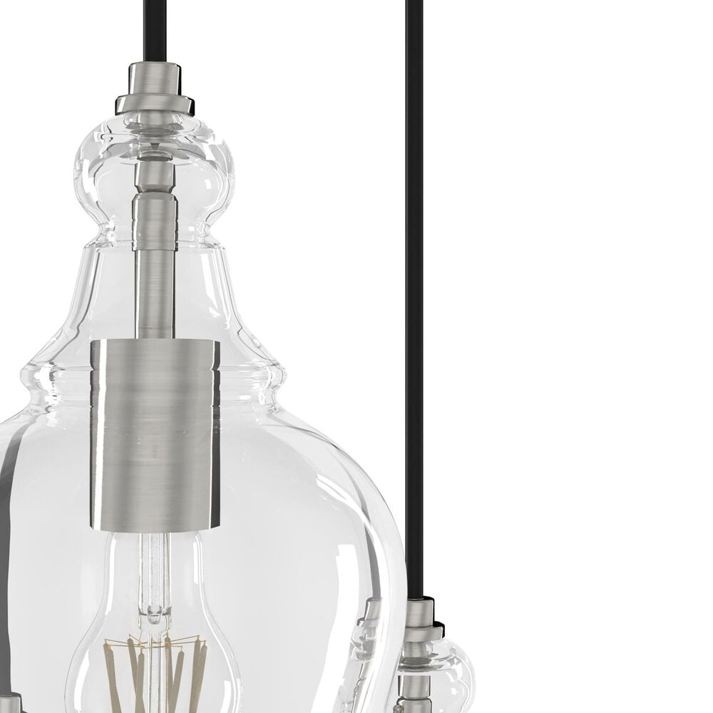 Hunter Maple Park 14&quot; 3-Light Cluster in Brushed Nickel, , large