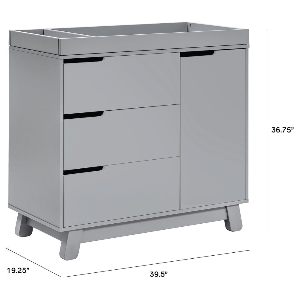 Babyletto Hudson Crib and 3 Drawer Dresser Set in Grey NFM