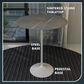 Leisuremod LeisureMod Verve Collection Modern Bar Height Table White Base with 36 Round Marble Grey Sintered Stone Top, , large