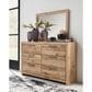 Ashley Hyanna 6-Drawer Dresser in Golden Rustic, , large