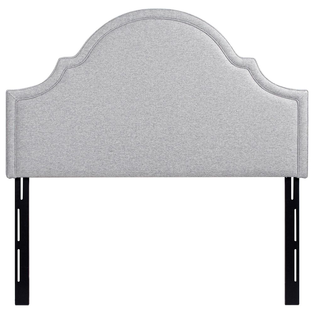 Jennifer Taylor Home Catherine Queen Upholstered Panel Headboard in Light Grey, , large