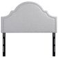 Jennifer Taylor Home Catherine Queen Upholstered Panel Headboard in Light Grey, , large