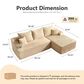 HOMLUX 2-Piece L-Shaped Sectional with Right Facing Chaise in Beige, , large