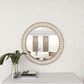 Maple and Jade 32" Round Wall Mirror in Golden Brown and White, , large