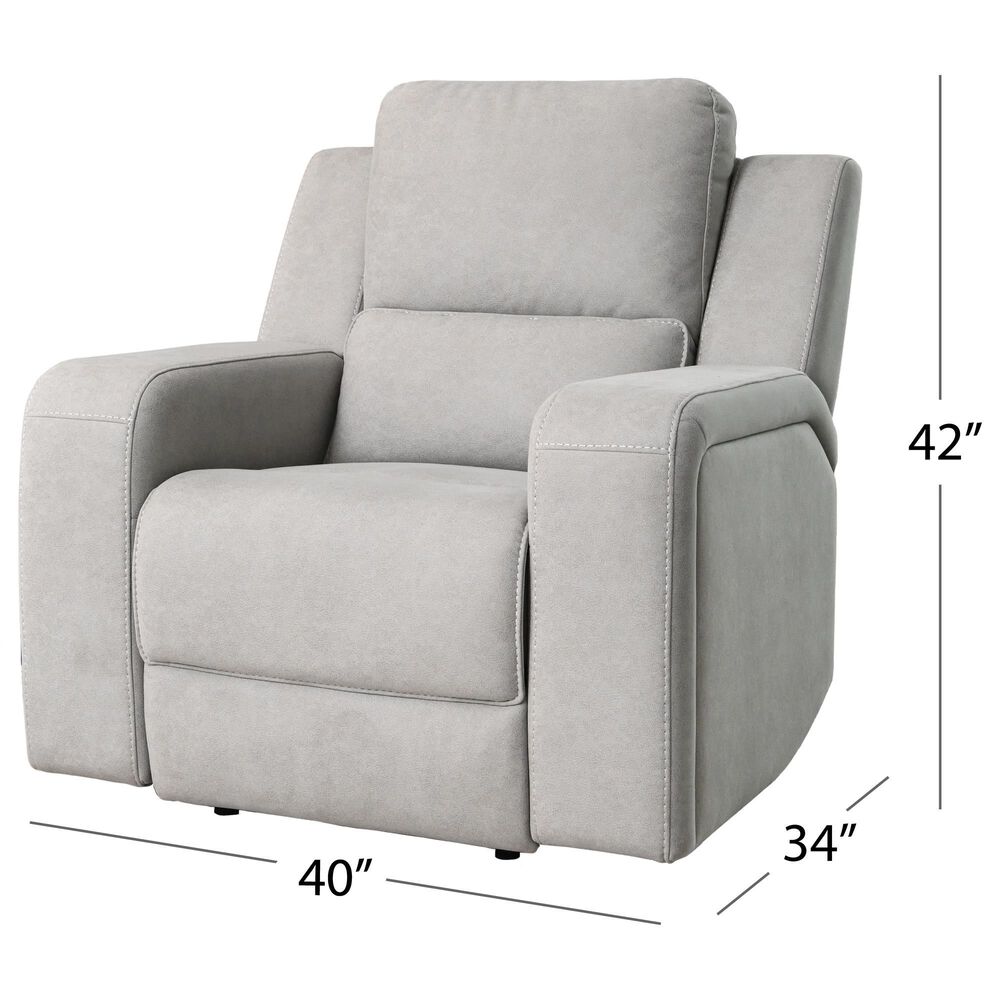 Abbyson Margaret Manual Recliner in Gray, , large