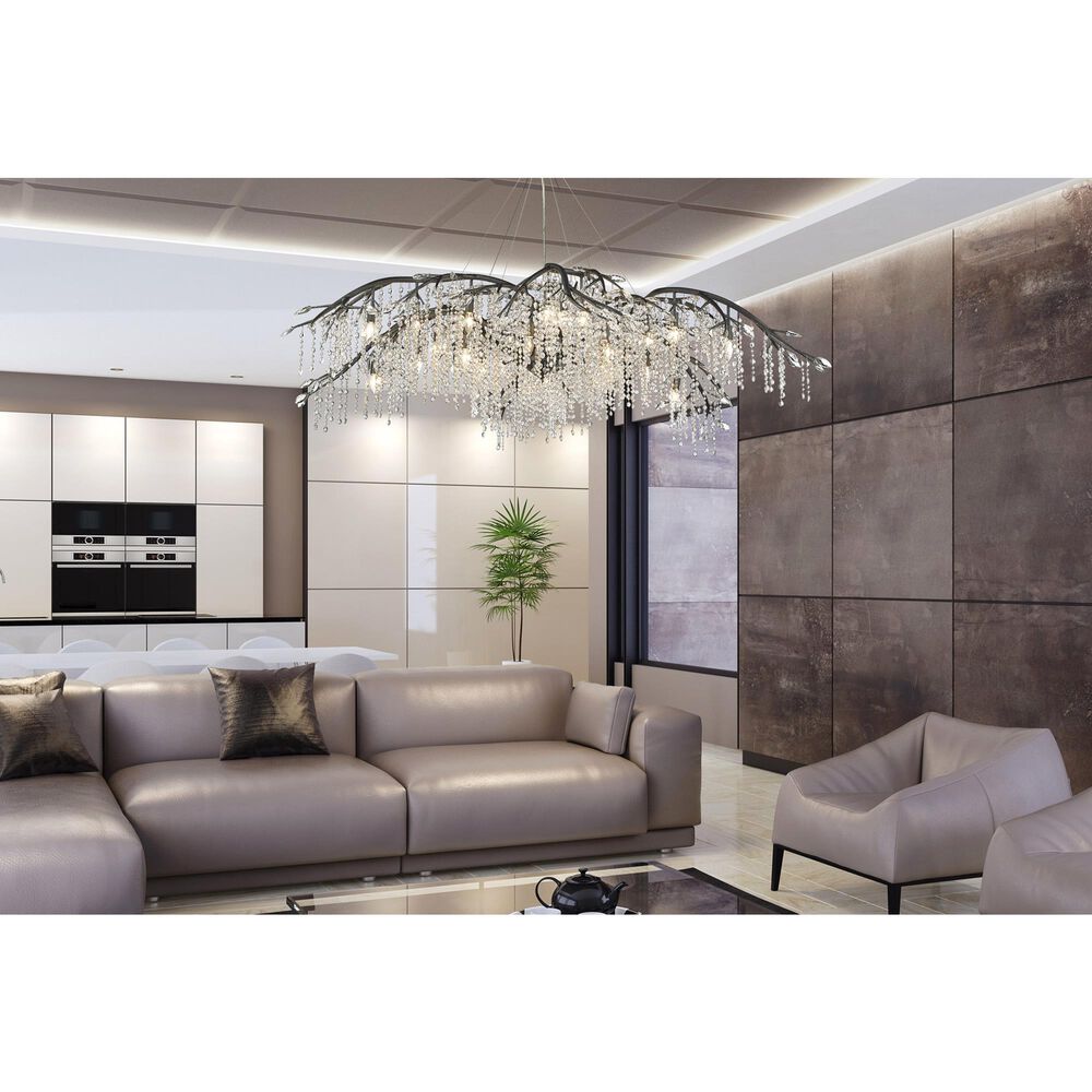 Golden Lighting Autumn Twilight 24-Light Chandelier in Black, , large