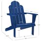 Linon Home Decor Adirondack Patio Chair in Blue, , large