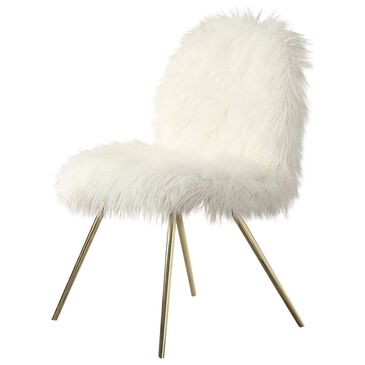 Furniture of America Montano Accent Chair in White, , large