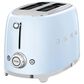 Smeg 2-Slice Retro Style Toaster in Pastel Blue and Stainless Steel, , large