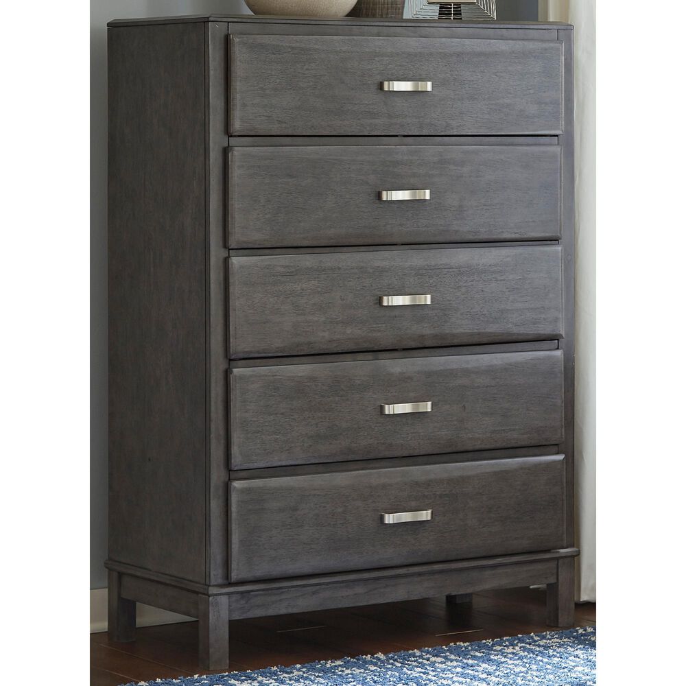 Ashley Caitbrook 5-Drawer Chest in Gray, , large