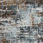 RIZZY Elite 10" x 13" Light Gray, Denim and Brown Area Rug, , large