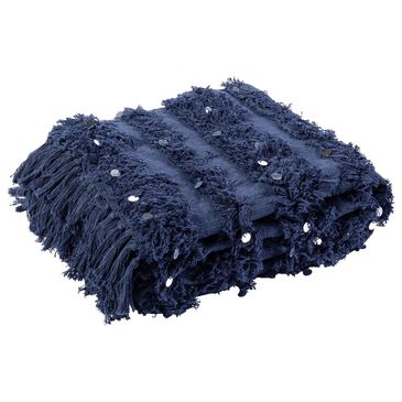 Safavieh Norlen 50" x 60" Throw in Navy, , large