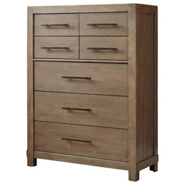 Urban Home 7 Drawer Contemporary Chest in Brown, , large