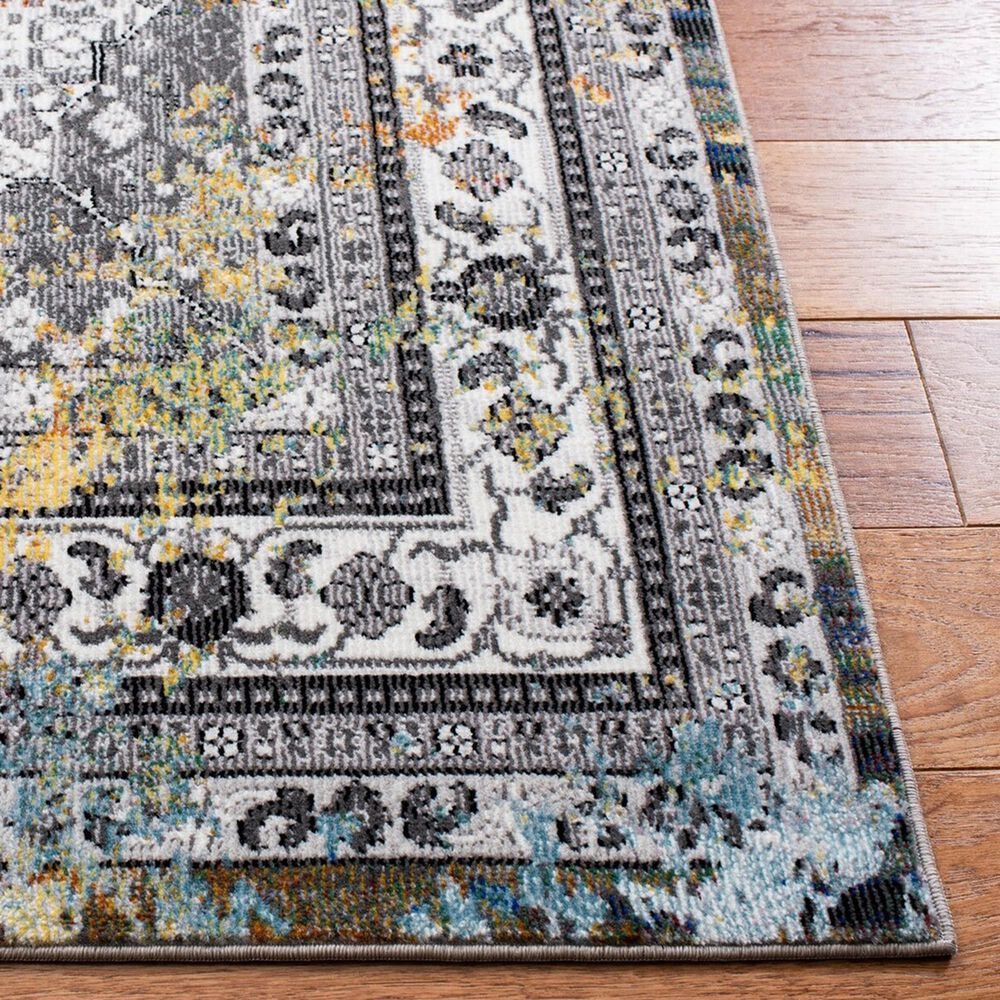 Safavieh Aria ARA201M 2&#39; x 8&#39; Ivory and Blue Runner, , large