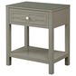 HOMLUX 1-Drawer Nightstand with Shelf in Gray, , large