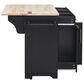 HOMLUX 59.3"" Kitchen Island with Trash Can Storage in Black and Natural, , large
