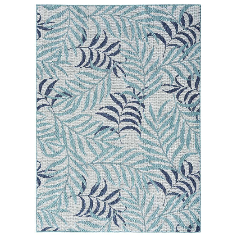 Nourison Garden Oasis Nature Blue 6" x 9" Indoor/Outdoor Area Rug, , large