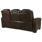Frankfurt Furniture Leather Power Reclining Sofa with Power Headrest in Brown, , large