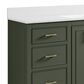 37B Lucerne 60" Single Bathroom Vanity in Deep Olive Green with Marble Top and Backsplash, , large