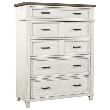 Riva Ridge Caraway 5 Drawer Chest in Aged Ivory, , large