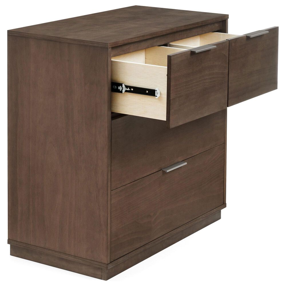 Delta Children Forever 4-Drawer Dresser with Changing Top in Teak Brown, , large
