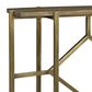 Crestview Collection Bengal Manor Iron Diamond Console in Light Brown and Antique Gold, , large
