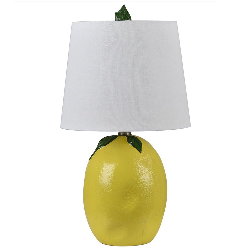 Slatehouse 20.5" Ceramic Lemon Table Lamp in Yellow, , large
