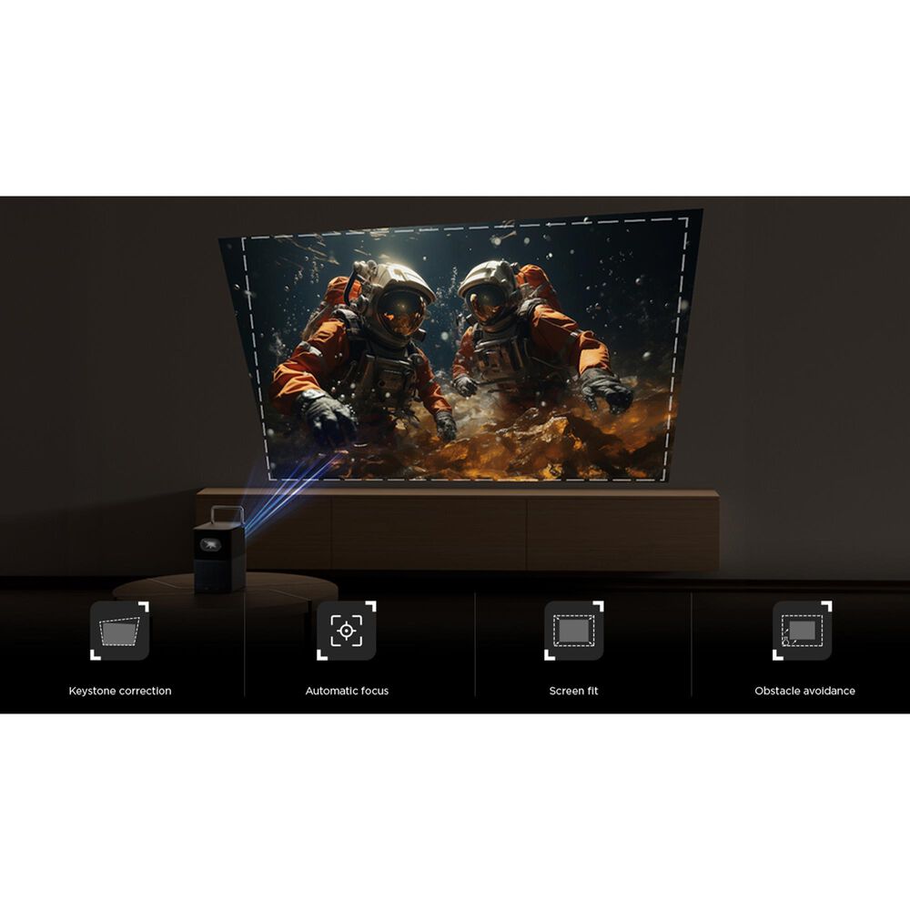TCL Portable 1080p FHD Smart Front Projector in Black, , large
