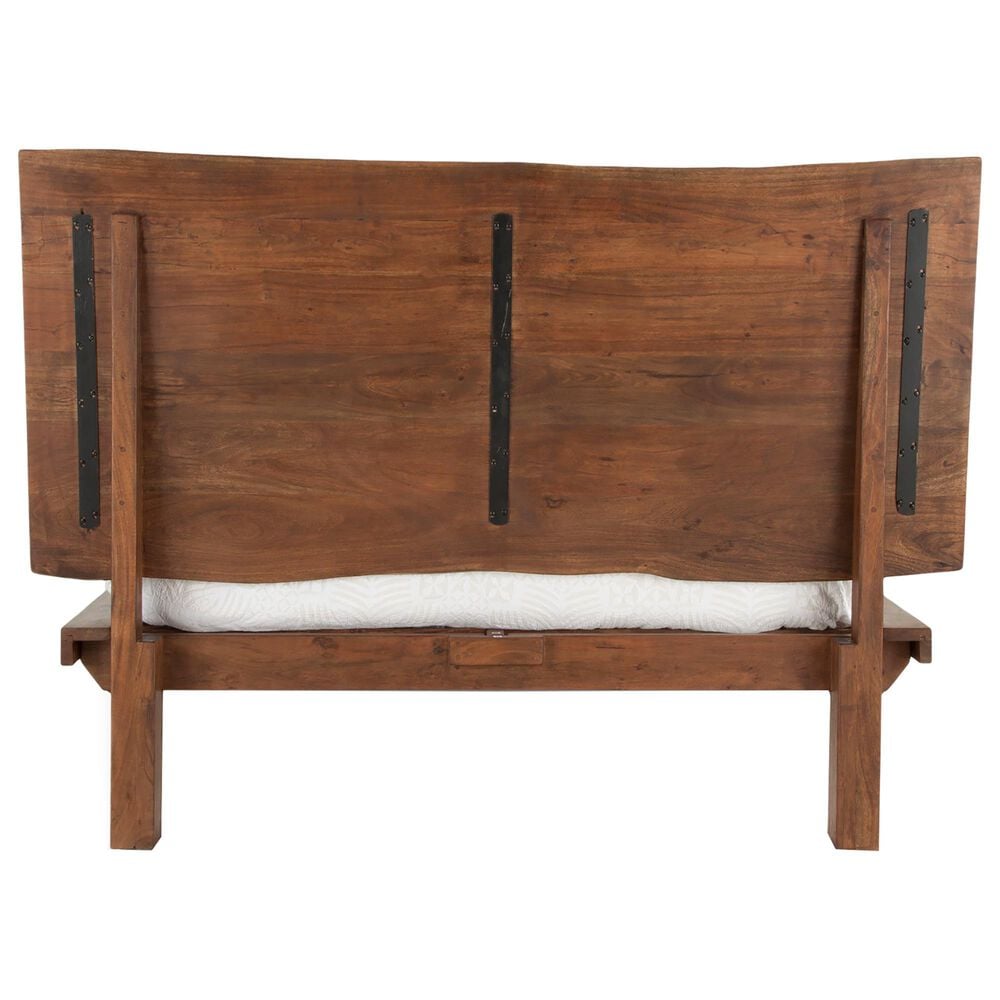 Home Trends &amp; Design London Loft Queen Platform Bed in Walnut and Antique Zinc, , large