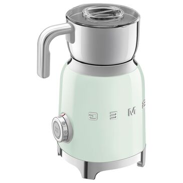 SMEG 20 Oz Retro Style Milk Frother in Pastel Green and Polished Chrome, , large