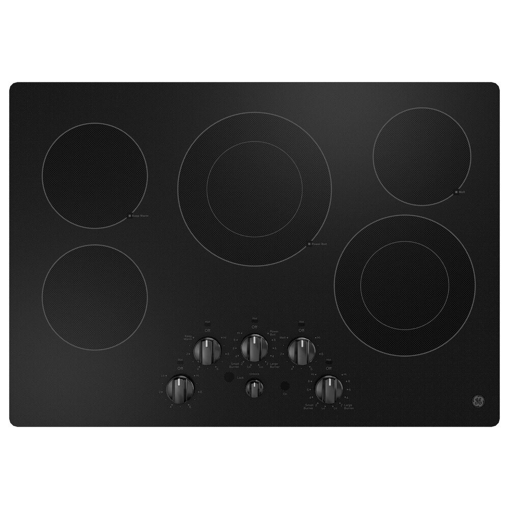 GE Appliances 2-Piece Kitchen Package with 30&quot; Single Wall Oven and Electric Cooktop in Stainless Steel and Black, , large