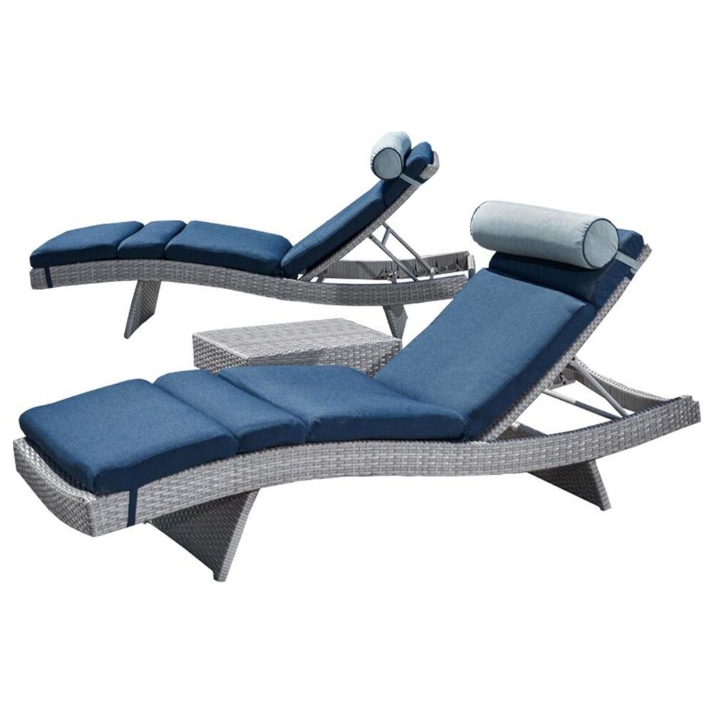 RST Brands Portofino Comfort 3-Piece Patio Chaise Lounge Set in Laguna Blue, , large