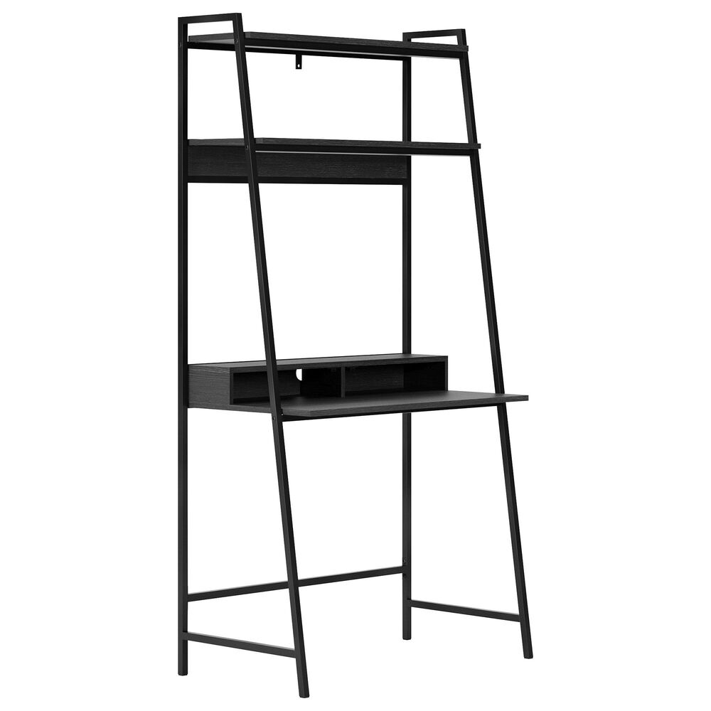 Ashley Yarlow Writing Desk with Shelf in Black, , large