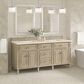 James Martin Vanities Lorelai 72" Double Vanity in Whitewashed Oak with 3 cm Eternal Marfil Quartz Top, , large