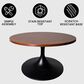 Leisuremod Verve 27" Coffee Table with MDF Top in Black and Brown, , large