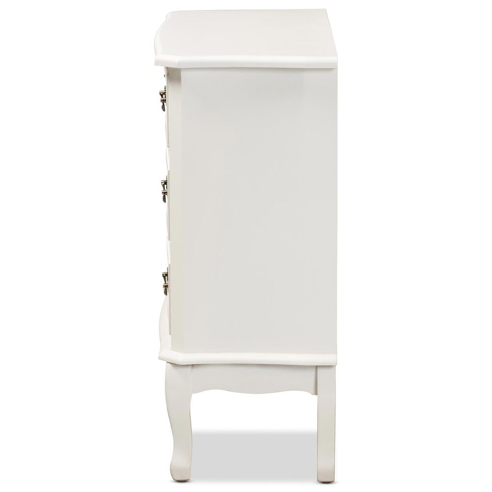 Baxton Studio Gabrielle 3-Drawer Storage Cabinet in White, , large