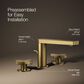 Kohler Composed Widespread Bathroom Sink Faucet with Cross handles in Vibrant Brushed Moderne Brass, , large