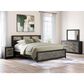 Ashley Broachmyn 4 Piece King LED Bookcase Bed Set in Black and Gray, , large